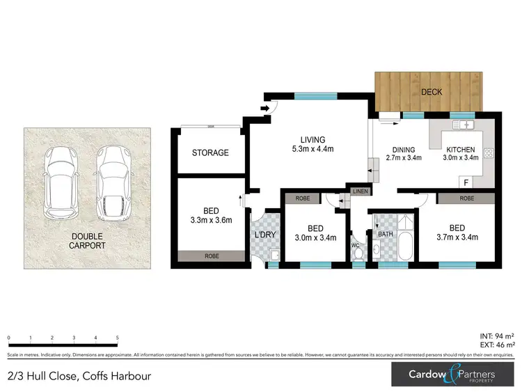 Floorplan of Homely villa listing, 2/3 Hull Close, Coffs Harbour NSW 2450
