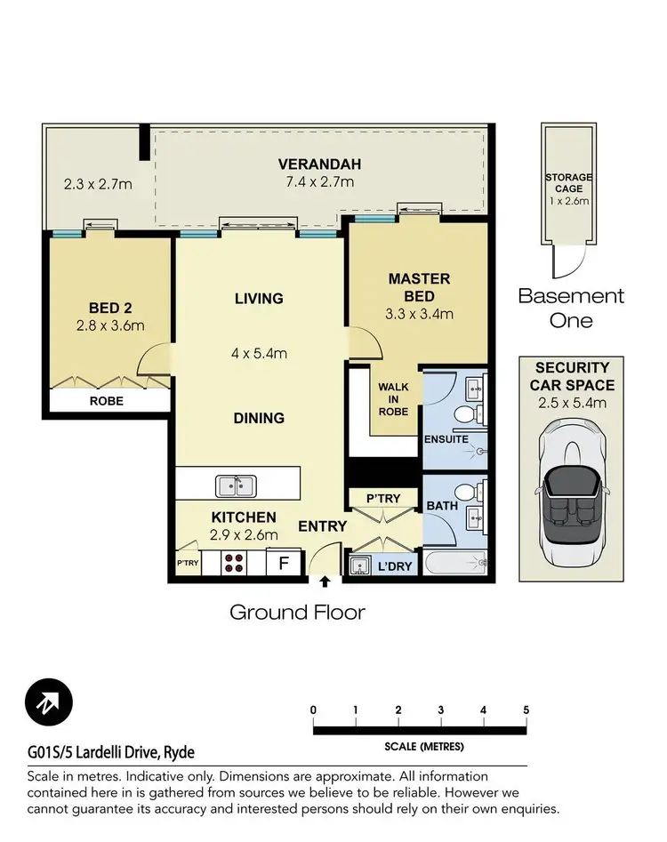 Floorplan of Homely apartment listing, G01s/5 Lardelli Drive, Ryde NSW 2112