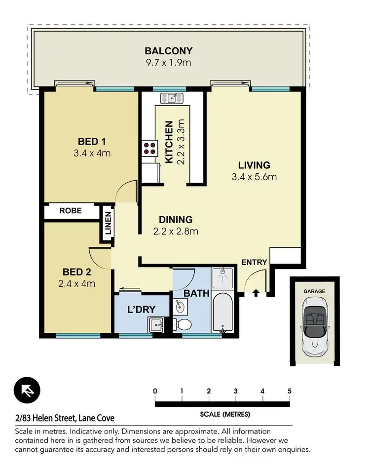 Floorplan of Homely apartment listing, 2/83 Helen Street, Lane Cove NSW 2066