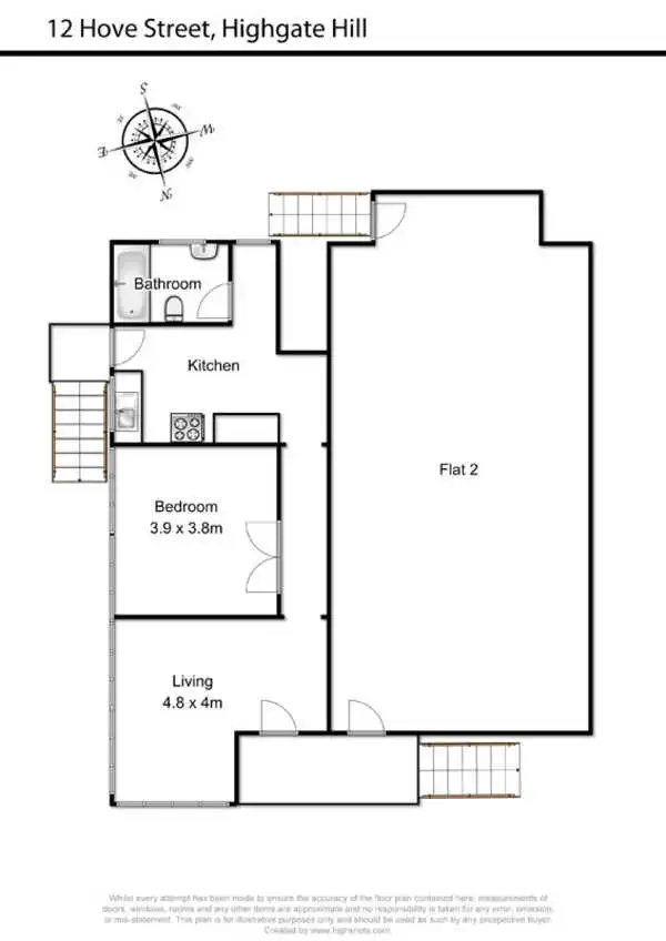 Floorplan of Homely house listing, 12 Hove Street, Highgate Hill QLD 4101