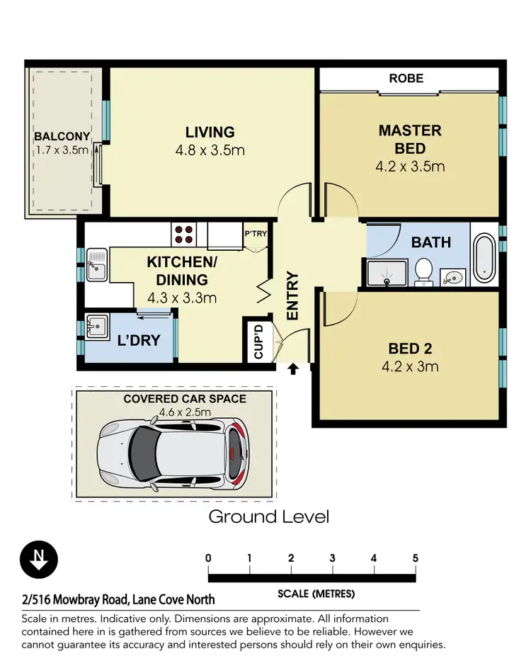 Floorplan of Homely apartment listing, 2/516 Mowbray Road, Lane Cove NSW 2066