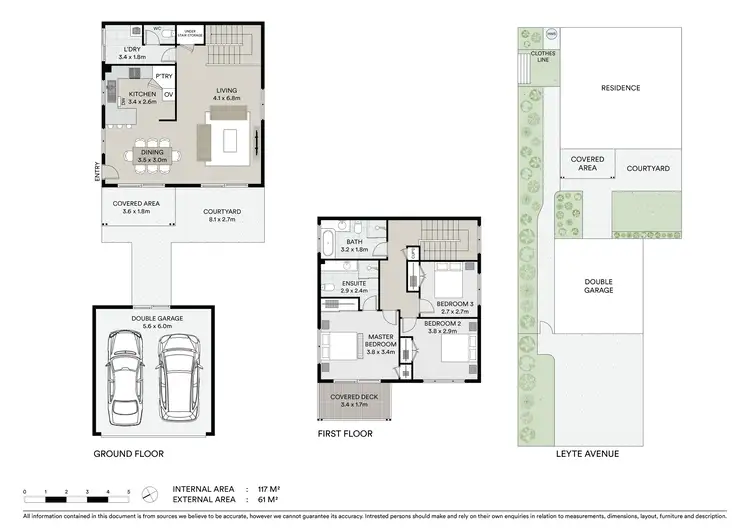 Floorplan of Homely semi-detached listing, 1/83 Leyte Avenue, Palm Beach QLD 4221