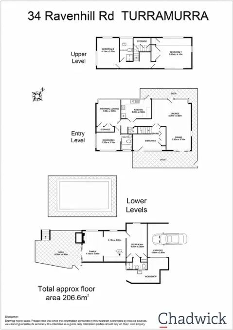 Floorplan of Homely house listing, 34 Ravenhill Road, Turramurra NSW 2074