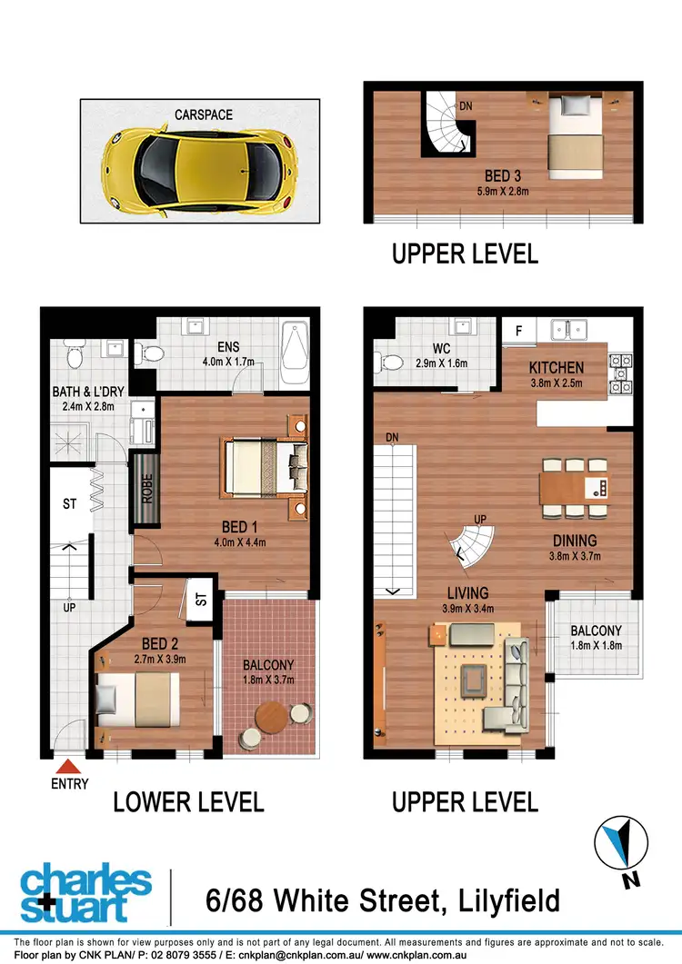 Floorplan of Homely apartment listing, 6/68 White Street, Lilyfield NSW 2040