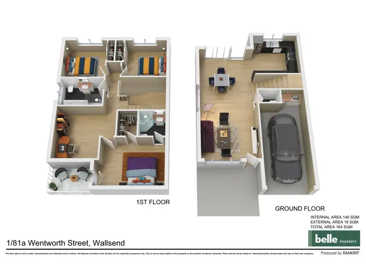 Floorplan of Homely townhouse listing, 1/81a Wentworth Street, Wallsend NSW 2287