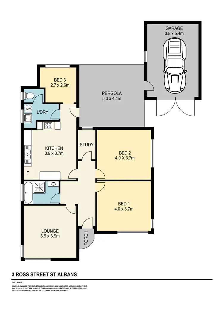 Floorplan of Homely house listing, 3 Ross Street, St Albans VIC 3021