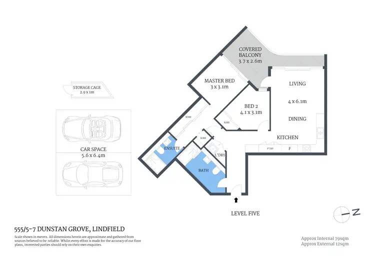 Floorplan of Homely apartment listing, 555/5-7 Dunstan Grove, Lindfield NSW 2070