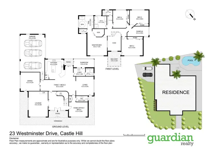 Floorplan of Homely house listing, 23 Westminster Drive, Castle Hill NSW 2154