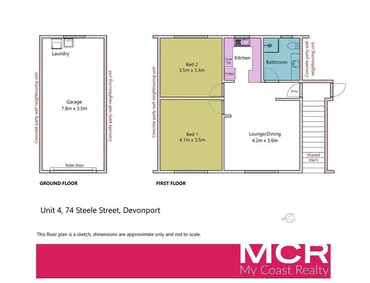 Floorplan of Homely unit listing, 4/74 Steele Street, Devonport TAS 7310