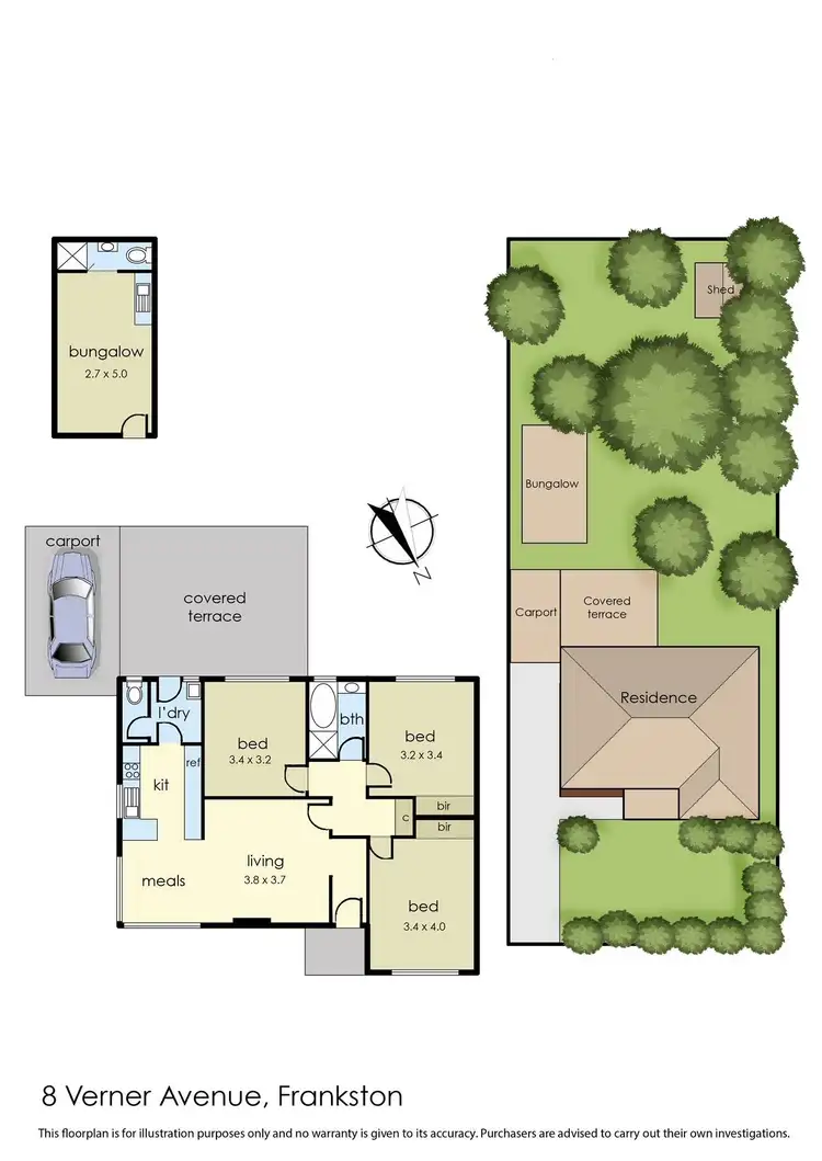 Floorplan of Homely house listing, 8 Verner Avenue, Frankston VIC 3199