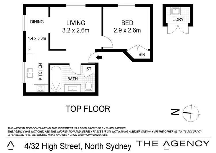 Floorplan of Homely apartment listing, 4/32 High Street, North Sydney NSW 2060