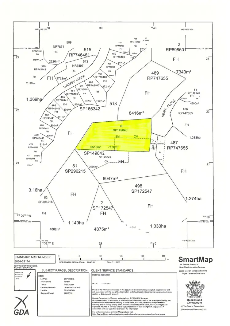 Floorplan of Homely land listing, 142 Hearl Close, Brinsmead QLD 4870