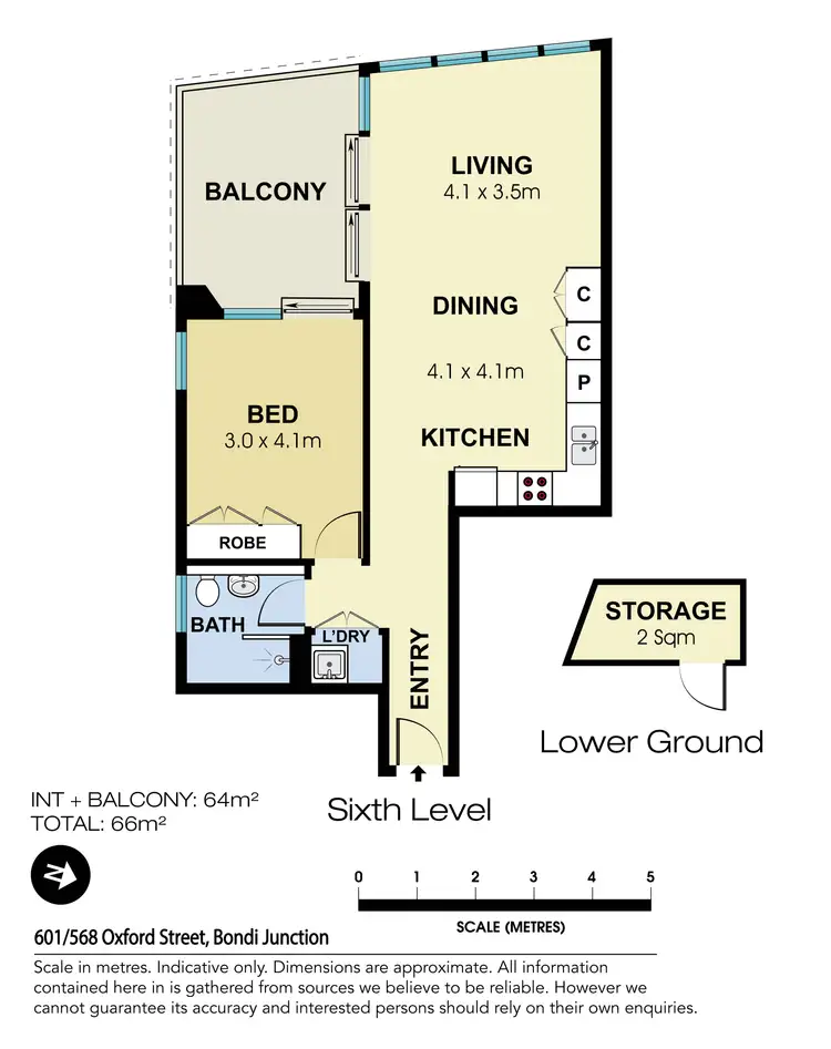 Floorplan of Homely apartment listing, 601/568 Oxford Street, Bondi Junction NSW 2022