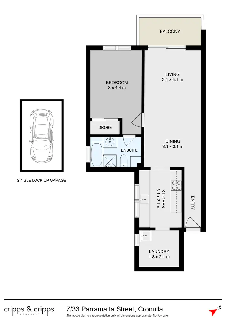 Floorplan of Homely unit listing, 7/33 Parramatta Street, Cronulla NSW 2230