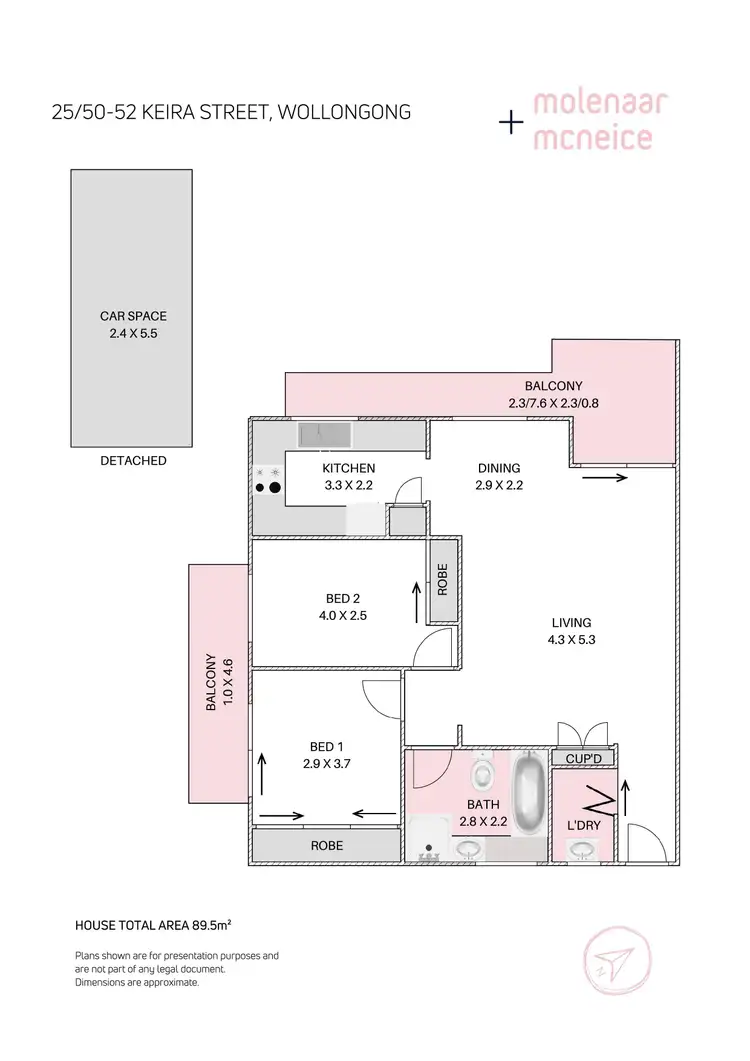 Floorplan of Homely apartment listing, 25/50 Keira Street, Wollongong NSW 2500