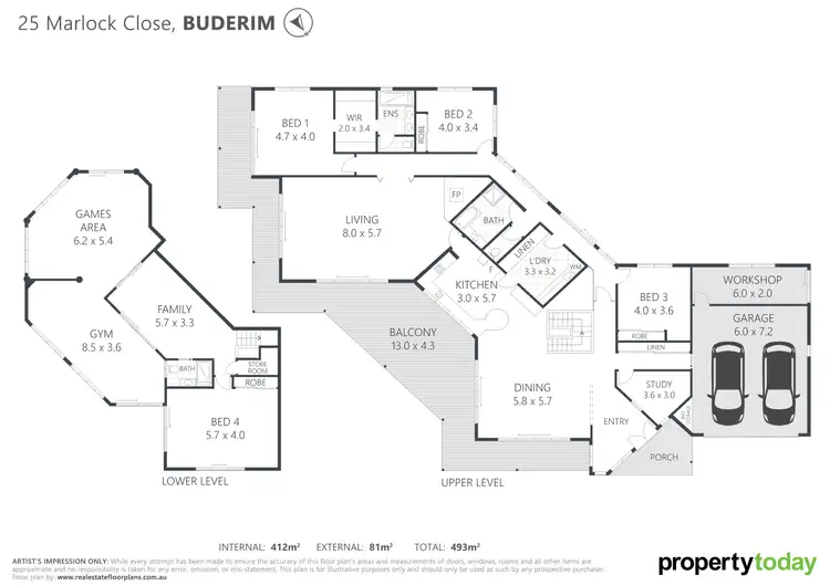 Floorplan of Homely house listing, 25 Marlock Close, Buderim QLD 4556