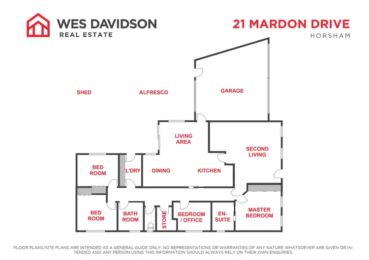 Floorplan of Homely house listing, 21 Mardon Drive, Horsham VIC 3400
