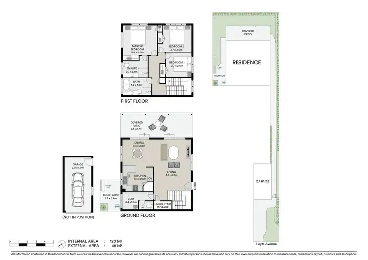 Floorplan of Homely semi-detached listing, 2/83 Leyte Avenue, Palm Beach QLD 4221