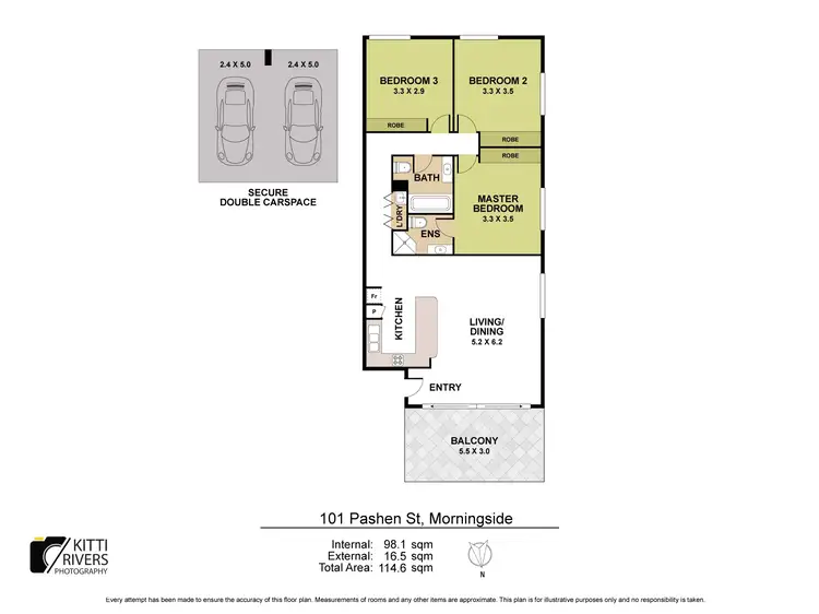 Floorplan of Homely apartment listing, 3/101 Pashen Street, Morningside QLD 4170