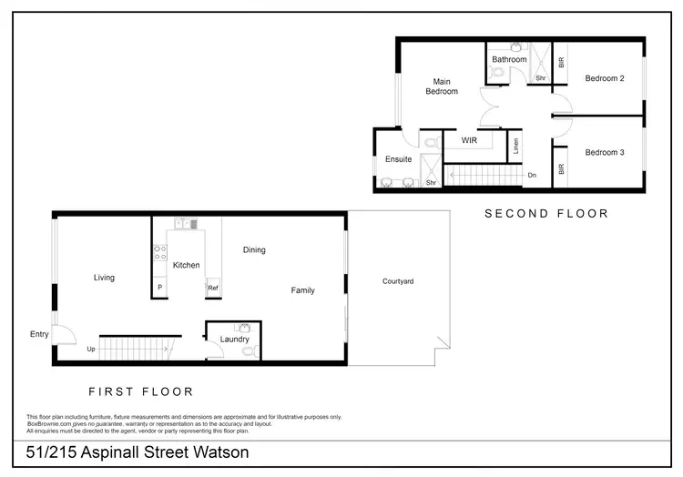 Floorplan of Homely townhouse listing, 51/215 Aspinall Street, Watson ACT 2602