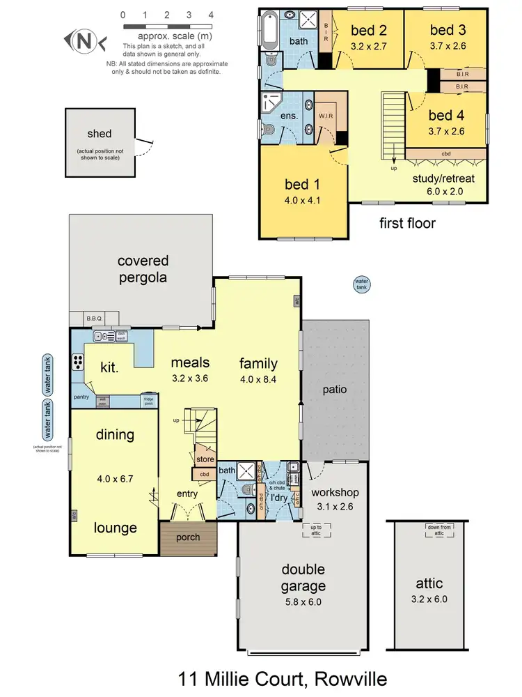 Floorplan of Homely house listing, 11 Millie Court, Rowville VIC 3178