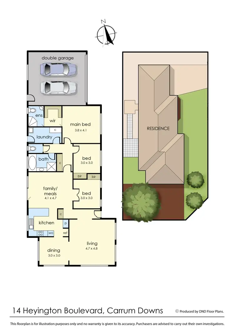 Floorplan of Homely house listing, 14 Heyington Boulevard, Carrum Downs VIC 3201