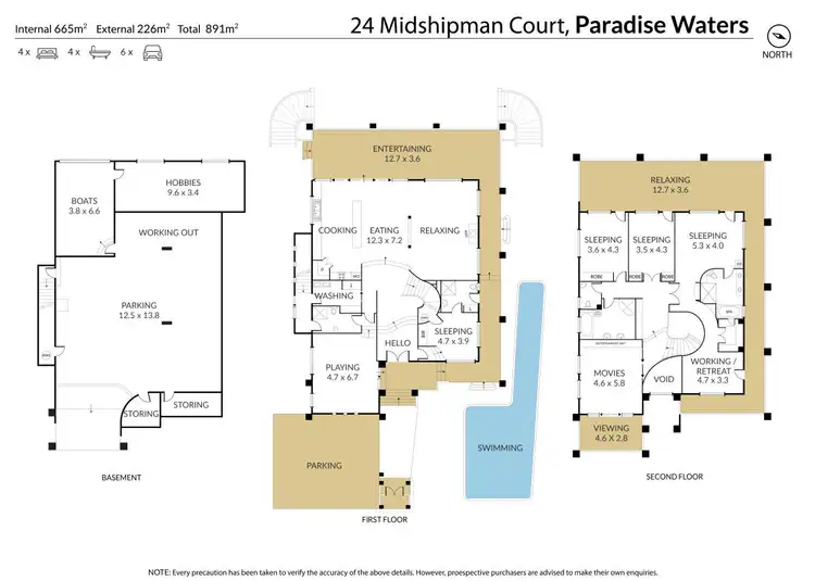 Floorplan of Homely house listing, 24 Midshipman Court, Paradise Waters QLD 4217