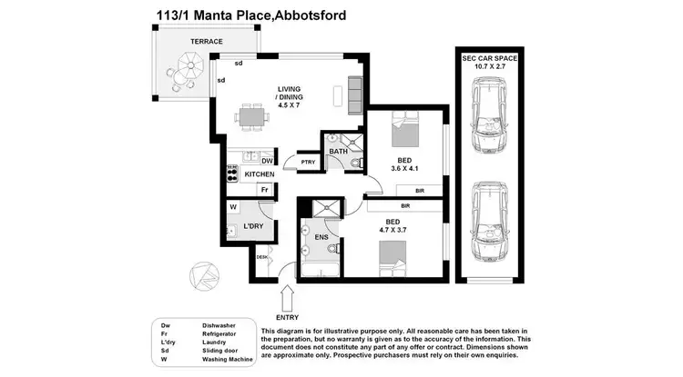 Floorplan of Homely apartment listing, 113/1 Manta Place, Chiswick NSW 2046