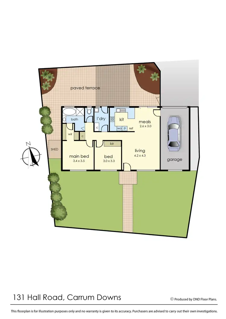 Floorplan of Homely unit listing, 131 Hall Road, Carrum Downs VIC 3201