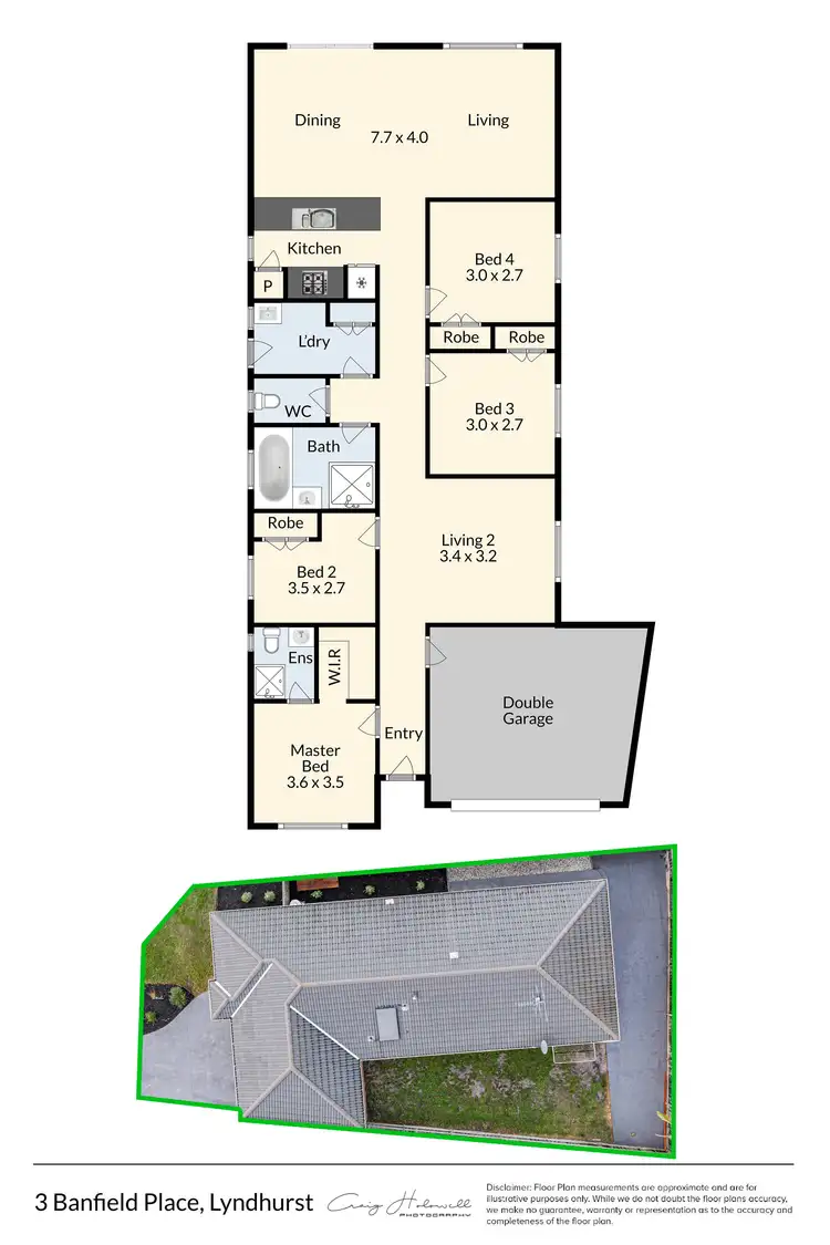 Floorplan of Homely house listing, 3 Banfield Place, Lyndhurst VIC 3975