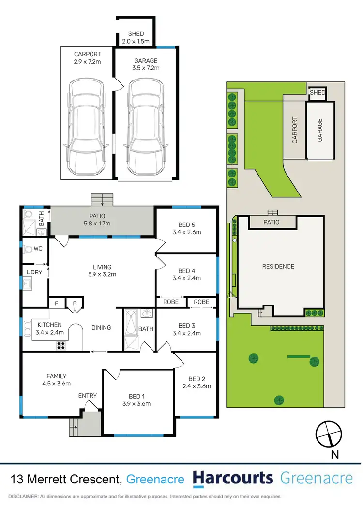 Floorplan of Homely house listing, 13 Merrett Crescent, Greenacre NSW 2190
