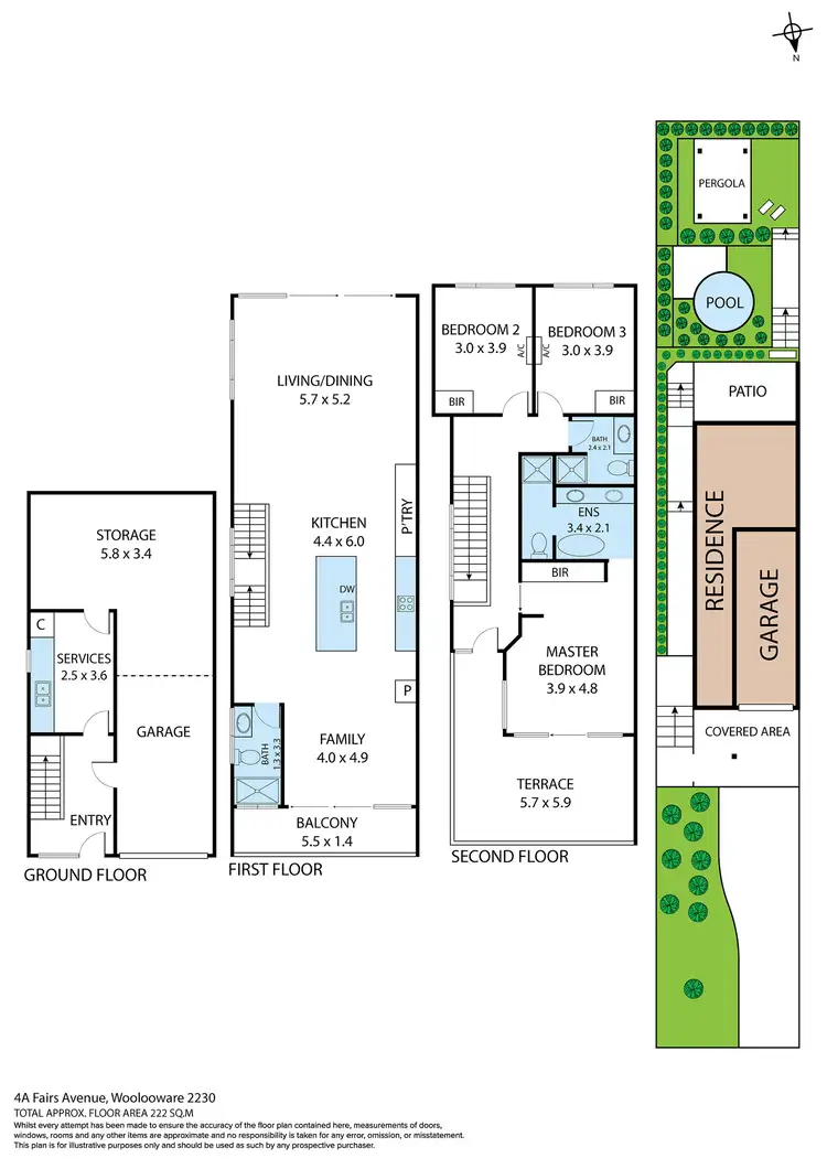 Floorplan of Homely semi-detached listing, 4A Fairs Avenue, Woolooware NSW 2230