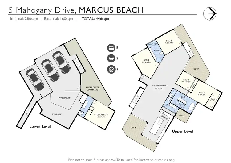 Floorplan of Homely house listing, 5 Mahogany Drive, Marcus Beach QLD 4573