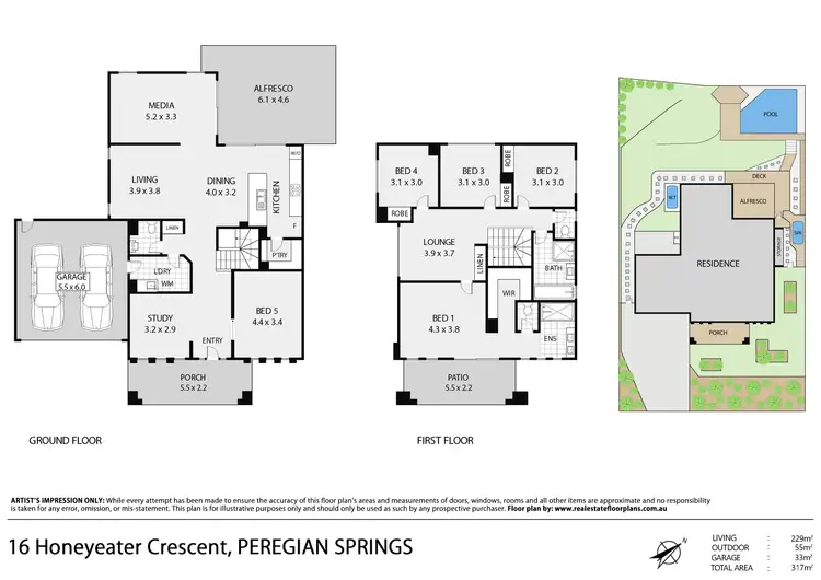 Floorplan of Homely house listing, 16 Honeyeater Crescent, Peregian Springs QLD 4573