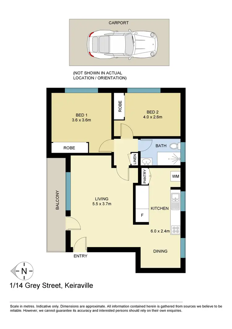 Floorplan of Homely apartment listing, 1/14 Grey Street, Keiraville NSW 2500