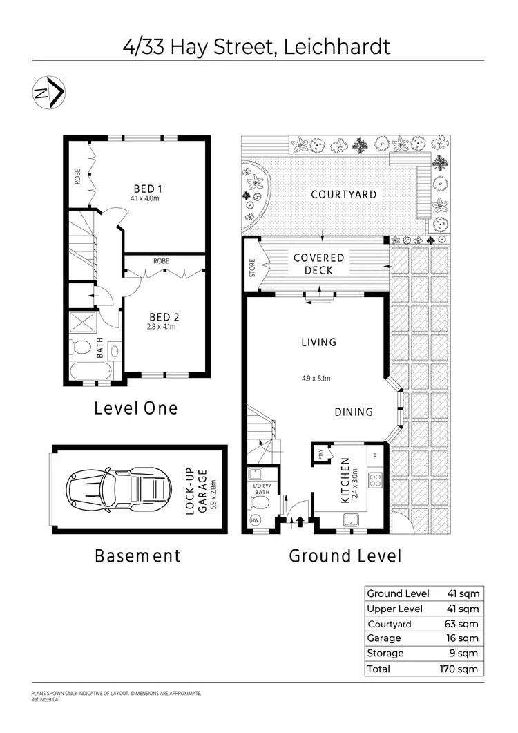 Floorplan of Homely townhouse listing, 4/33 Hay Street, Leichhardt NSW 2040