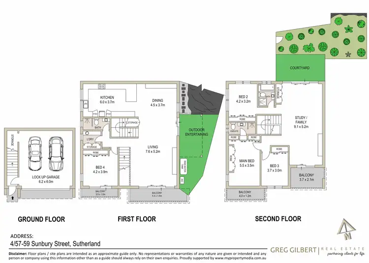 Floorplan of Homely townhouse listing, 4/57 Sunbury Street, Sutherland NSW 2232