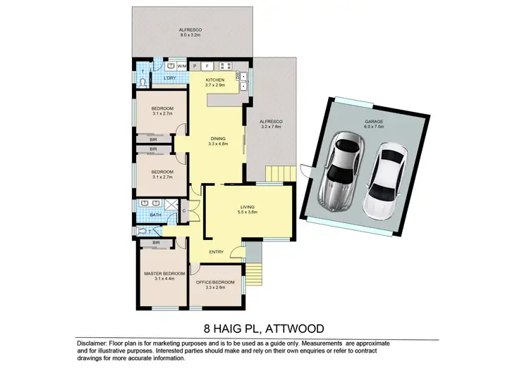 Floorplan of Homely house listing, 8 Haig Place, Attwood VIC 3049