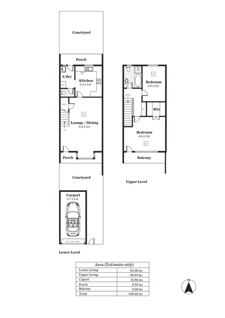 Floorplan of Homely townhouse listing, 11/30 Lefevre Terrace, North Adelaide SA 5006