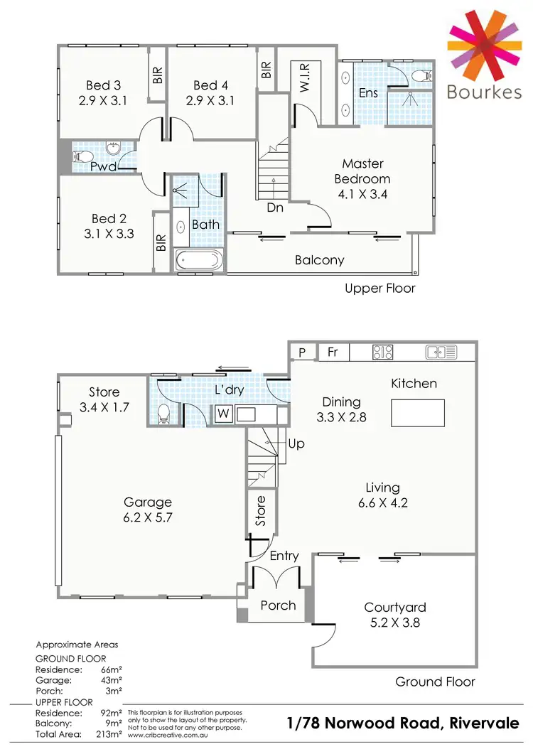 Floorplan of Homely townhouse listing, 1/78 Norwood Road, Rivervale WA 6103