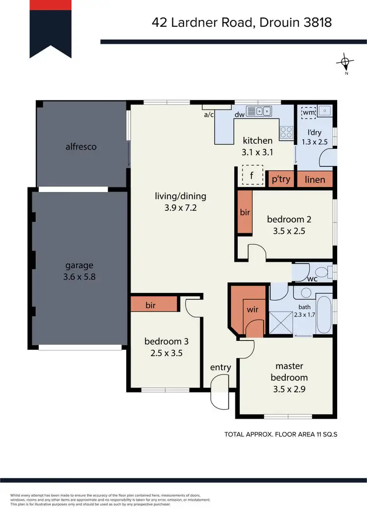 Floorplan of Homely house listing, 42 Lardner Road, Drouin VIC 3818
