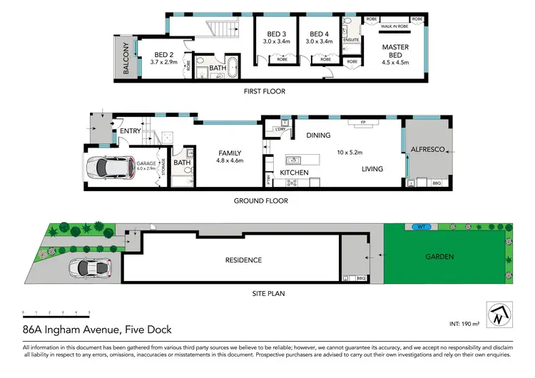 Floorplan of Homely semi-detached listing, 86A Ingham Avenue, Five Dock NSW 2046