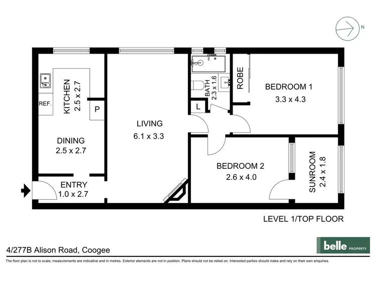 Floorplan of Homely unit listing, 4/277B Alison Road, Coogee NSW 2034