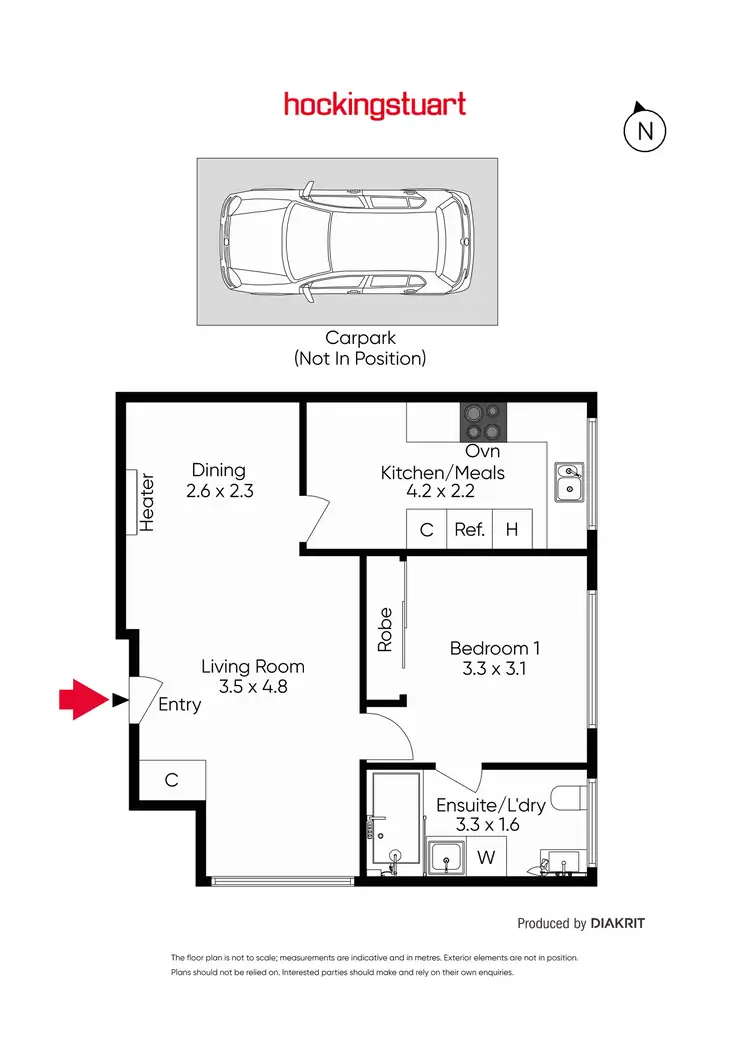 Floorplan of Homely unit listing, 9/256 Somerville Road, Kingsville VIC 3012