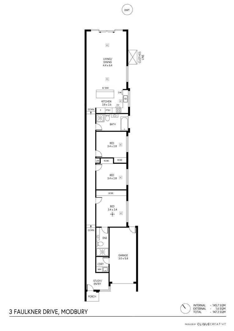 Floorplan of Homely house listing, 3 Faulkner Street, Modbury SA 5092
