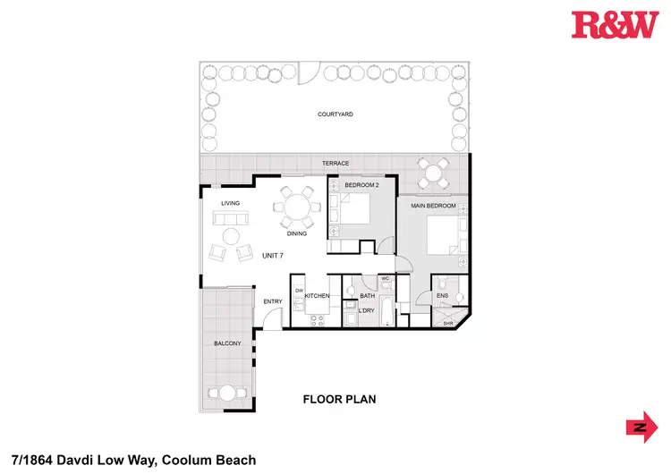 Floorplan of Homely unit listing, 7/1864 David Low Way, Coolum Beach QLD 4573