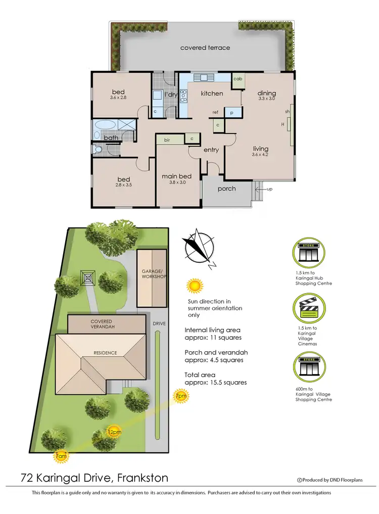 Floorplan of Homely house listing, 72 Karingal Drive, Frankston VIC 3199