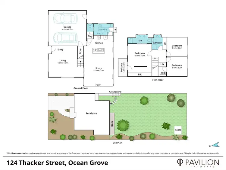 Floorplan of Homely house listing, 124 Thacker Street, Ocean Grove VIC 3226
