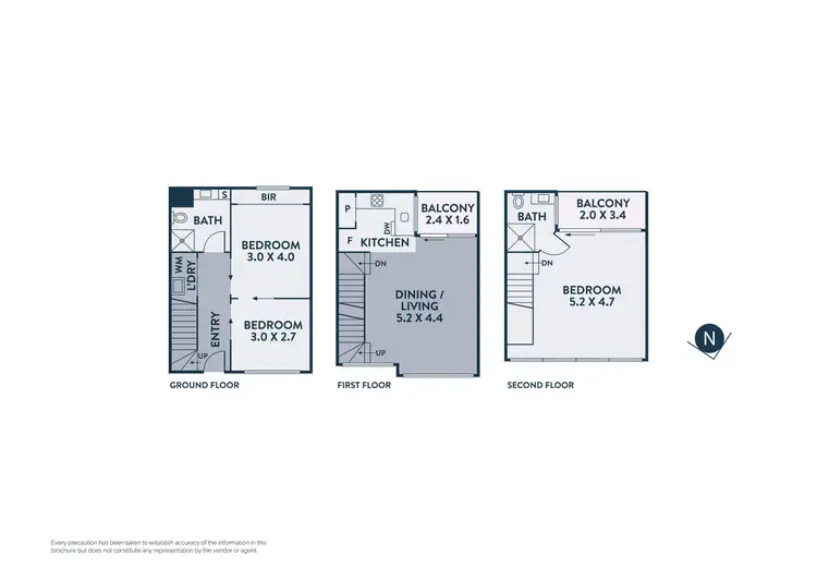 Floorplan of Homely townhouse listing, 7/286 High Street, Northcote VIC 3070