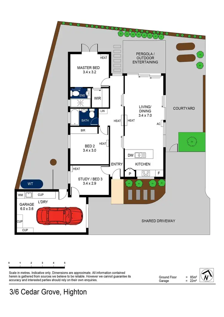 Floorplan of Homely townhouse listing, 3/6 Cedar Grove, Highton VIC 3216